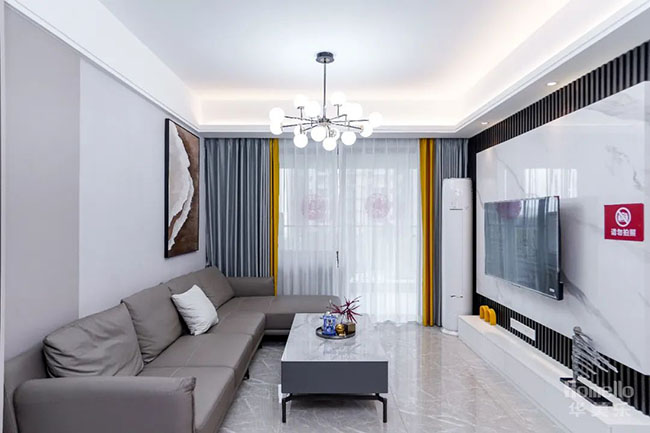 109㎡三居，打造半開放式廚房，將家庭互動性能拉滿